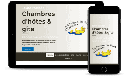 Création site internet responsive pour chambres d'hotes et gite en Dordogne