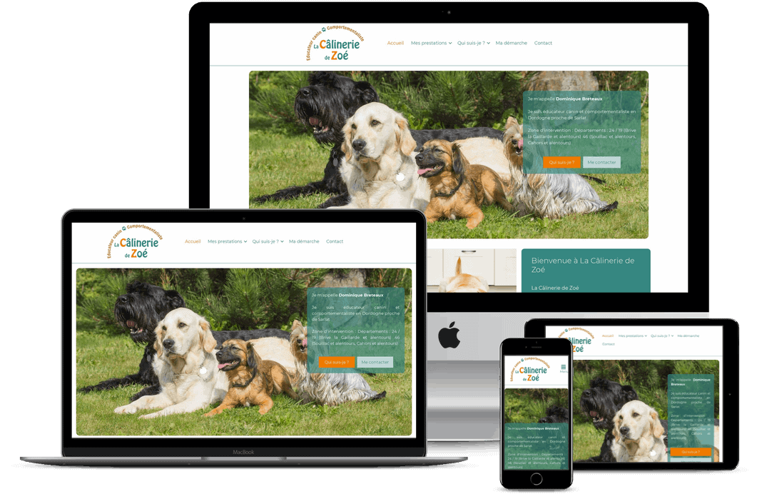 Création site internet pour educateur et comportementaiste canin